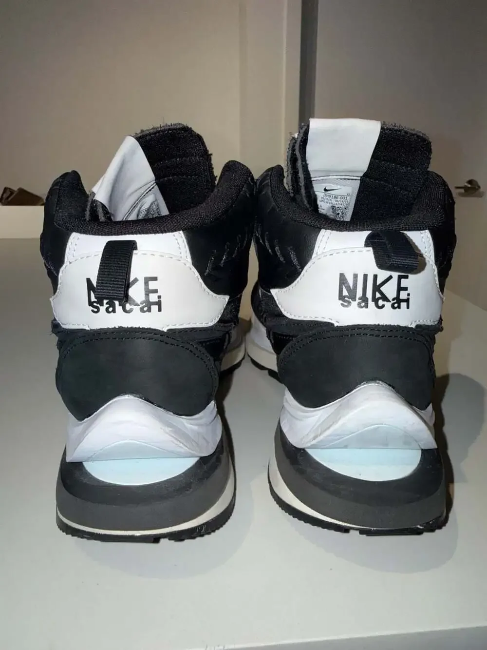 Nike x sacai x Jean Paul Gaultier VaporWaffle Black Size 10